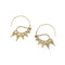Tanvi Collection Earrings- Gold Graduated Wings Open Hoop