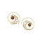 Gold Plated Tanvi Earrings with Semi-Precious Tiger Eye Stone