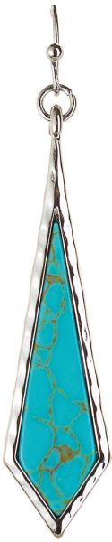 Silver Turquoise Stone Kite Earring