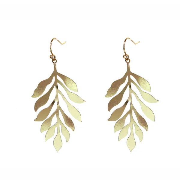 Metal Leaf Earrings