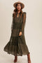 Tiered Lace Maxi Boho Dress