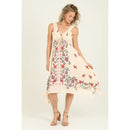 V Neck Hanky Hem Midi Dress