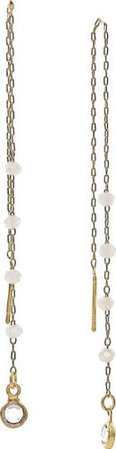 Gold Bead Chain Threader Earring