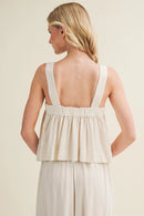 Architectural Bow Gathered Square Top