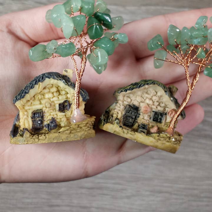 Crystals Tree with Fairy House