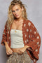 Contrast Crochet Cardigan Top