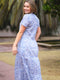 Alia Maxi Dress Blue White (Light Blue)