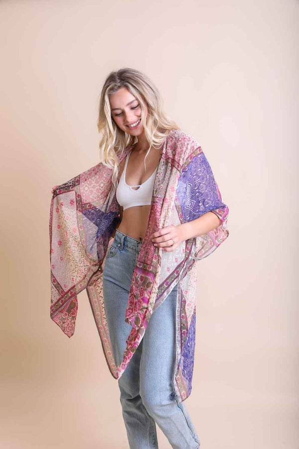 Bohemian Burnout Velvet Kimono