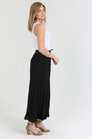 Ruffle Hem Wide Leg Drawstring Pants