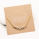 Brass Moonstone Trail Necklace