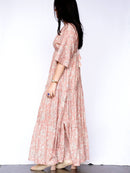 Rosé Reverie Tiered Maxi Dress - Dusty Pink