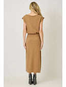 Sleeveless Sweater Dress - Cappuccino