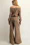 Soft Washed Off The Shoulder Jumpsuit