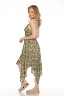 Celestial Keyhole Fairy Dress- Sage