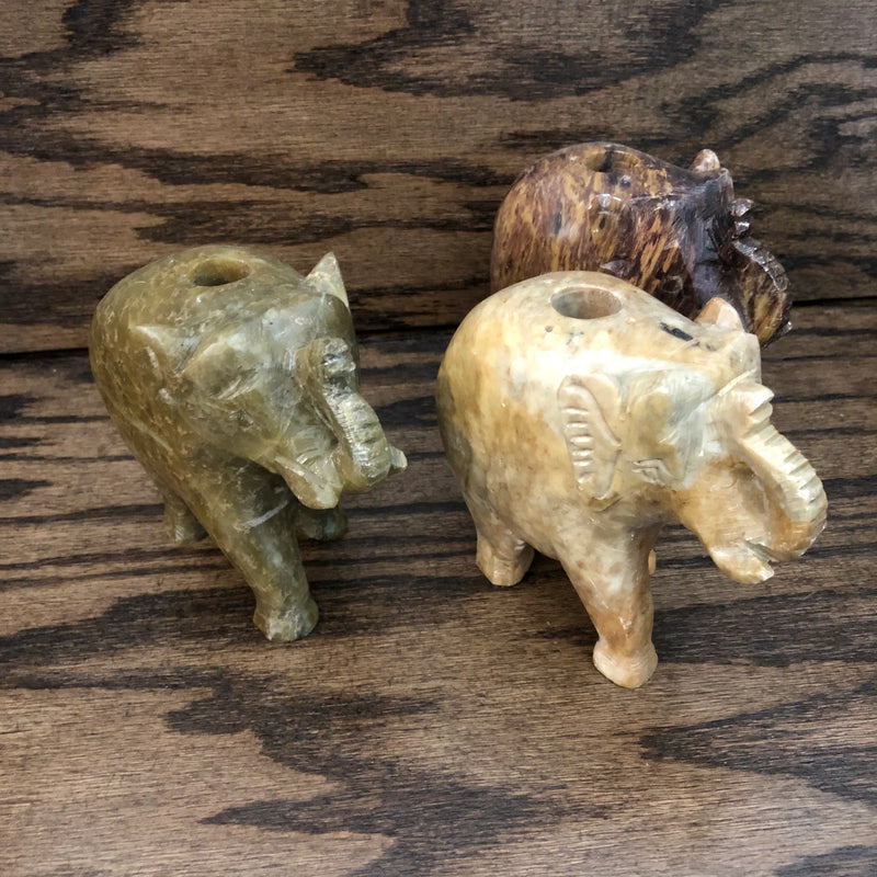 Soap Stone Elephant Incense & Cone Burner