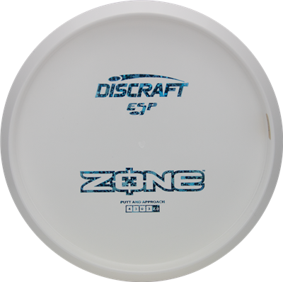 White ESP Zone Bottom Stamp Discraft Disc