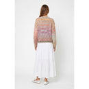 Multi Color Button Up Cardigan- Mocha Mix