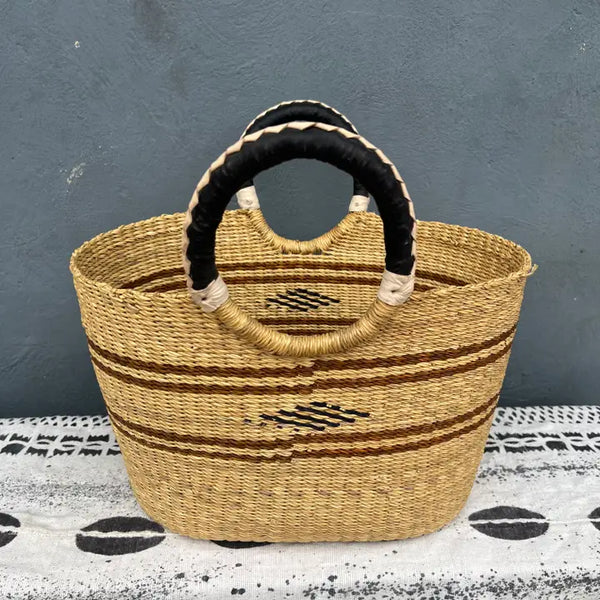 Ghana/Bolga Beach Oval Shopper Baskets