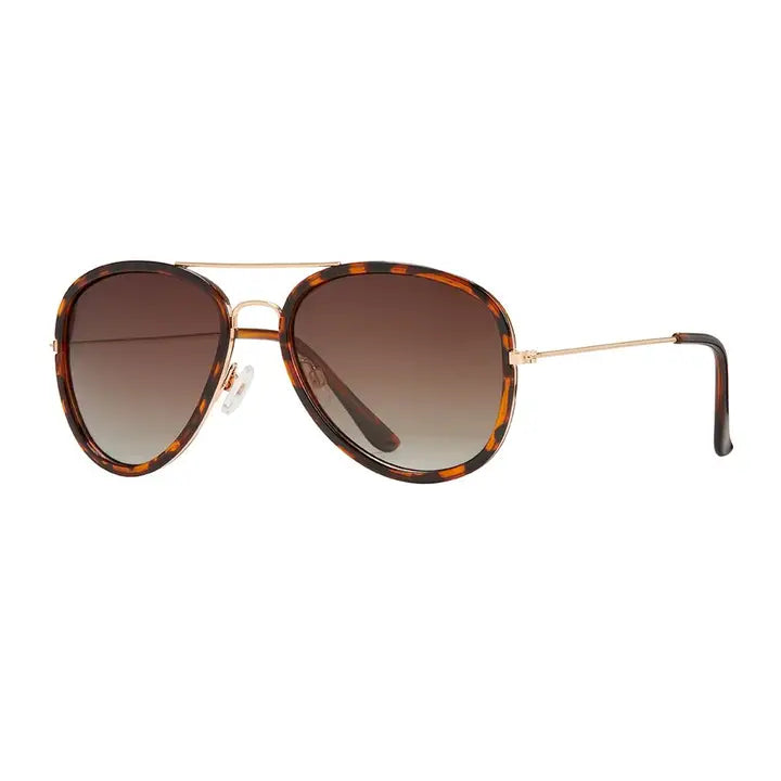 Asher - Walnut Tortoise/Gold / Gradient Brown Polarized