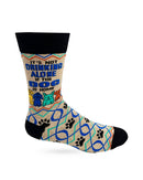 It’s Not Drinking Alone if the Dog is Home Men's Novelty Crew Socks