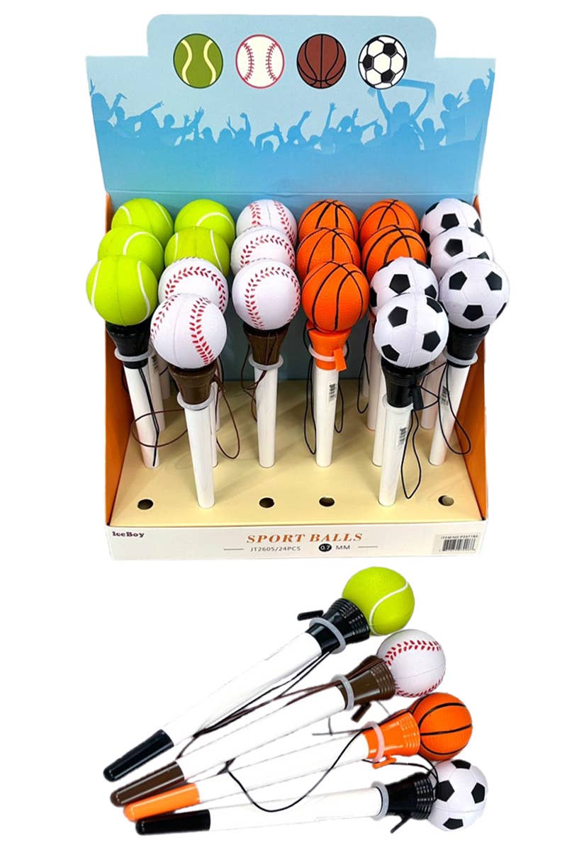 Sports Ball Bouncing Ejection Pen