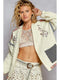 Embroidery Quilted Knit Jacket