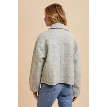 Collared Boucle Jacket