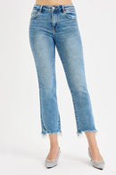 High Rise-Crop Straight-Slim Jeans