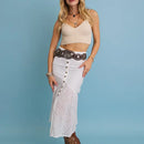 90s Style Boho Eyelet Oval Disc Belt