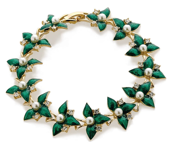 Emerald Flowers Bracelet - Fabergé Inspired