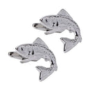Silver Fish Novelty Cufflinks