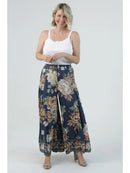 Tie Waist Wide Leg Pants - Espresso