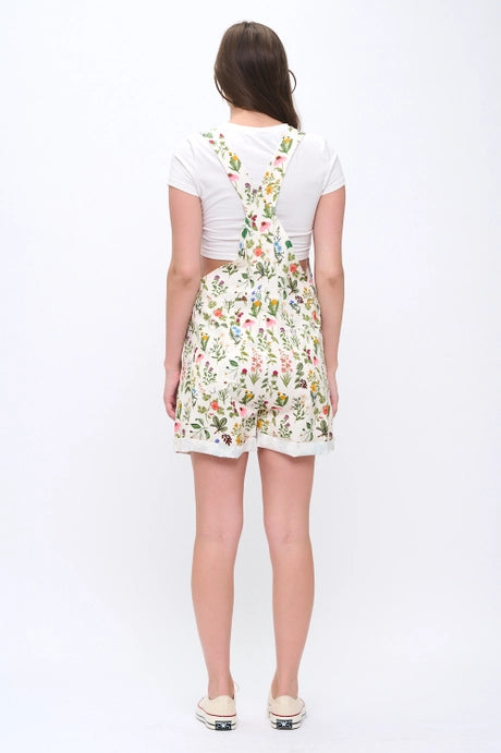 Floral Garden Print Shortalls