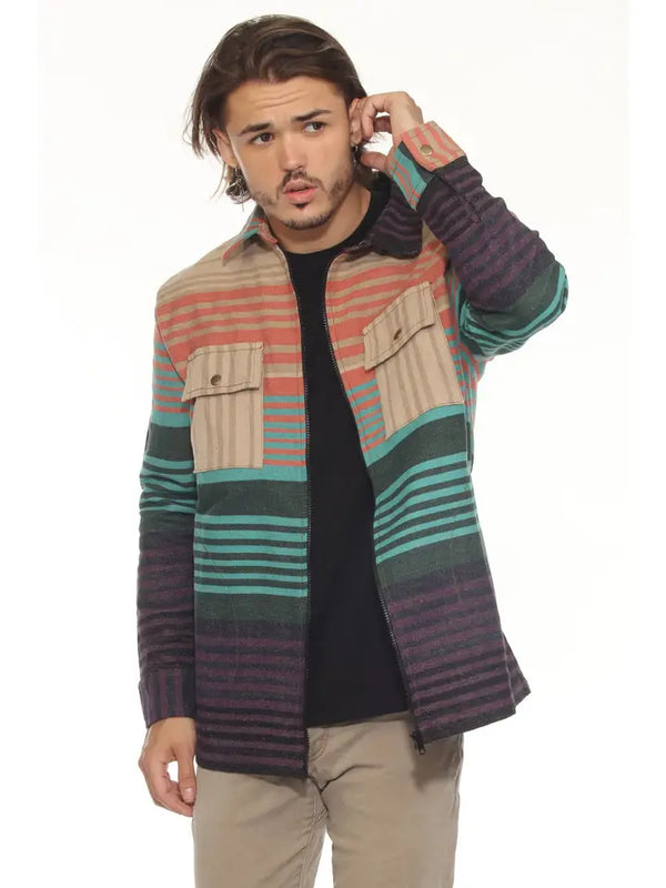 Sediment Zipper Shirt Jacket