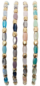 Elastic Facet & Gold Bracelet