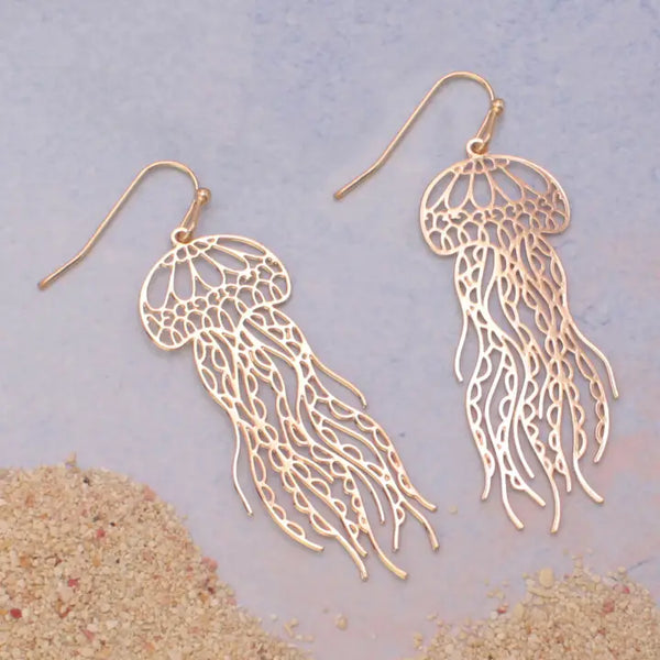 Ocean Wonders Filigree Jellyfish Earrings