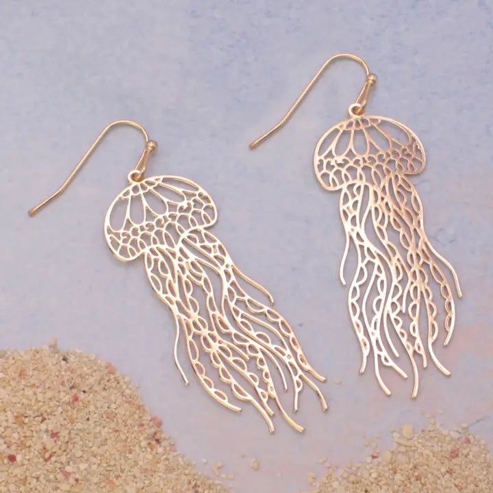 Ocean Wonders Filigree Jellyfish Earrings