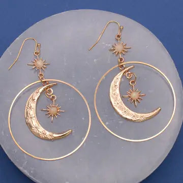 Celestial Dreams Gold Hoops