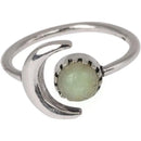 Assorted Adjustable Sun & Moon Brass Silver Tone Rings