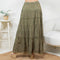 7 Tiered Crinkle Lace Patchwork Skirt