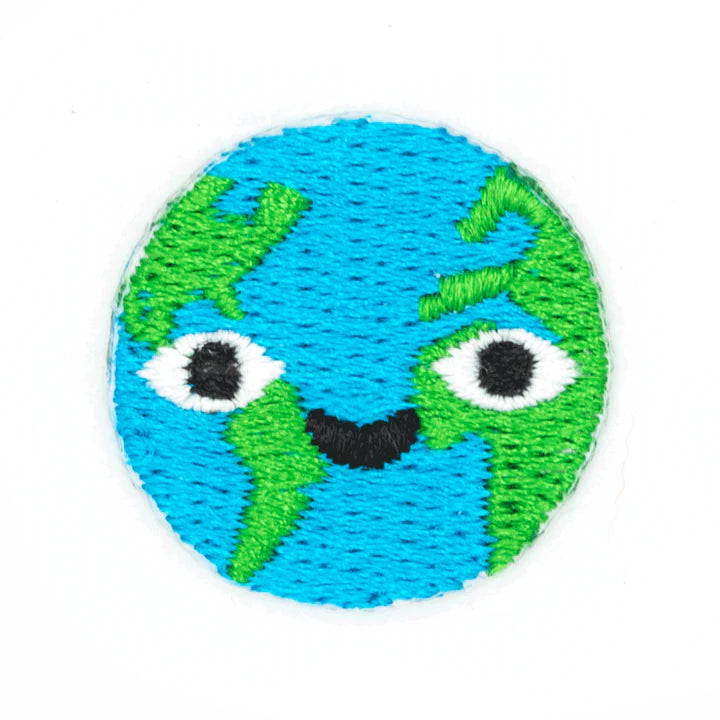 Happy Earth Embroidered Sticker Patch