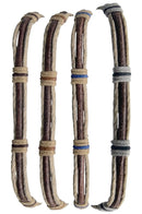 2 Strand Hemp with Leather Bracelet