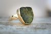 18K Gold Vermeil Moldavite Rings