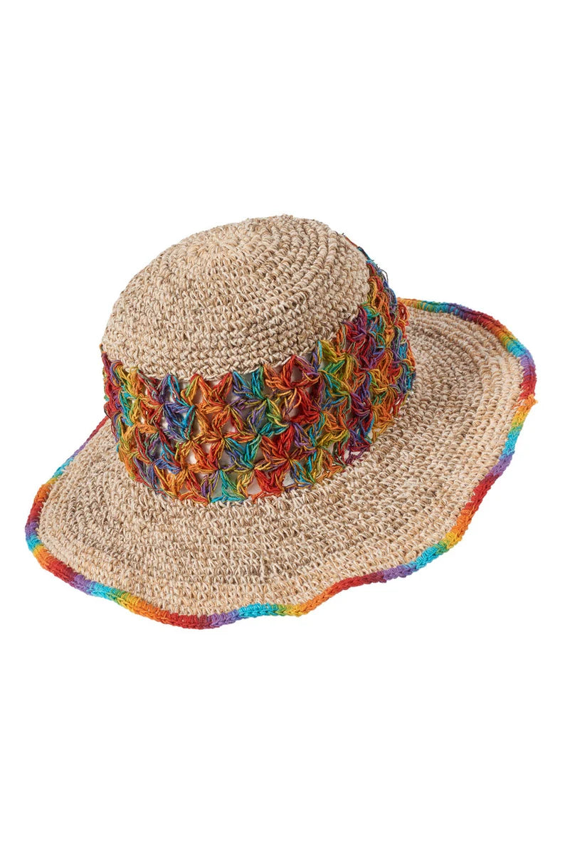 Rainbow Hemp Hat