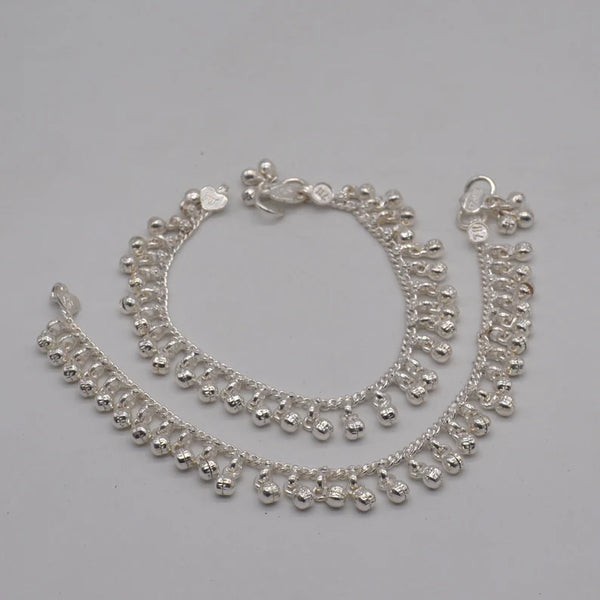 Indian Traditional Ethnic Silver Bell Anklet