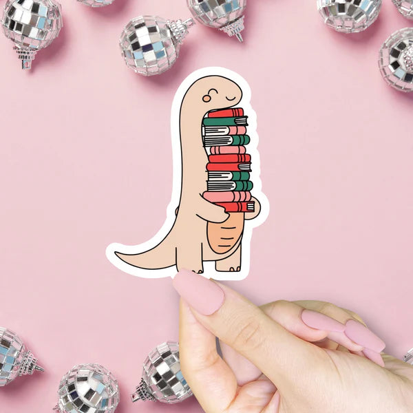 Dinosaur with Book Sticker