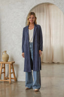 Western Faux Suede Duster Coat