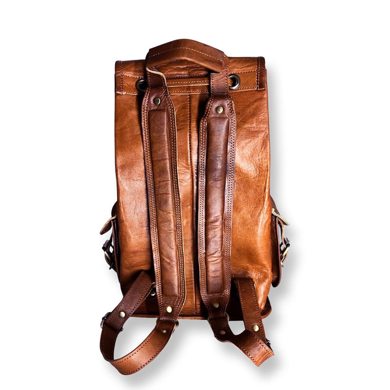ESHA Genuine Goat Leather Vintage Style Backpack