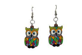Acrylic Owl Earrings