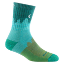 Women's Treeline Micro Crew Midweight Hiking Sock-Aqua